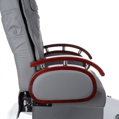 Professional electric podiatry chair for pedicure procedures with massage function BR-2307, grey color 6