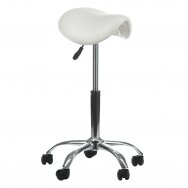 Profesionali meistro kėdė-balnas kosmetologams BD-9909, baltos spalvos
