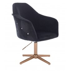 Velor chair with stable base HR547CROSS, black