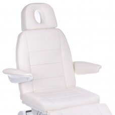 Профессиональная электрическая кресло-кровать для косметологов Bologna BG-228, 3 мотора, белого цвета