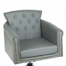 Профессиональное парикмахерское кресло ALBERTO BH-8038, светло серого цвета