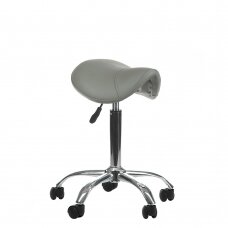 Professional master chair-saddle for beauticians BD-9909, grey color