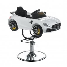 Professional children&#39;s chair for hairdressers Mercedes machine, white color