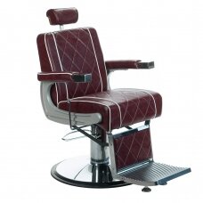 Profesionali barberio kėdė kirpykloms ir grožio salonams ODYS BH-31825M, vyšninės spalvos