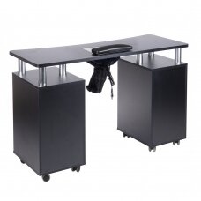 Profesionalus manikiūro stalas su dulkių ištraukėju BD-3425+P, juodos spalvos