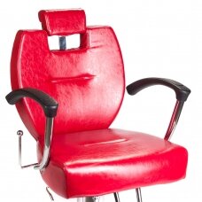 Profesionali barberio kėdė HEKTOR BH-3208, raudonos spalvos