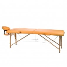 Profesionalus sulankstomas masažo stalas BS-523, oranžinės spalvos