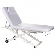 Profesionalus elektrinis masažo stalas BY-1041, 1 variklis, baltos spalvos