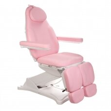 Профессиональный электрический ортопедический стул для процедур педикюра MODENA PEDI BD-8294, 2 мотора, розового цвета