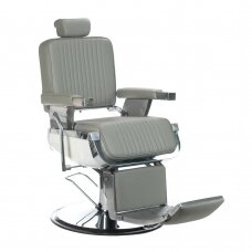 Профессиональное барберское кресло для парикмахерских и салонов красоты LUMBER BH-31823, светло-серого цвета