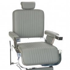 Профессиональное барберское кресло для парикмахерских и салонов красоты LUMBER BH-31823, светло-серого цвета