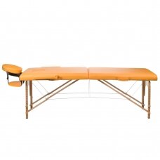Profesionalus sulankstomas masažo stalas BS-523, oranžinės spalvos