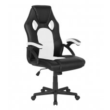 Biuro ir kompiuterinių žaidimų kėdė Racer CorpoComfort BX-2052, juodai - baltos spalvos