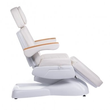 Professional electric recliner-bed for beauticians LUX BW-273B-4 (4 motors), white color 7
