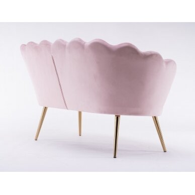 Grožio salono laukiamojo sofa REY, rožinis veliūras 4