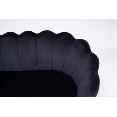 Beauty salon waiting sofa REY, black velor 5 Beauty salon waiting sofa REY, black velor 5
