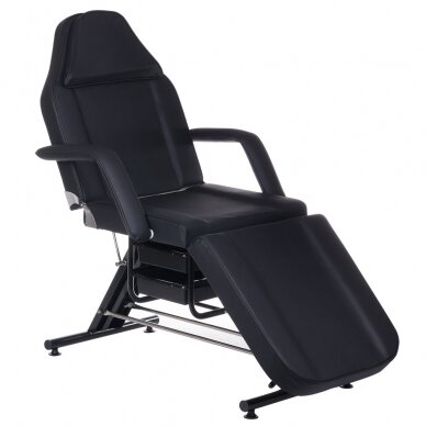 Profesionali kosmetologinė kėdė-lova 262A, juodos spalvos