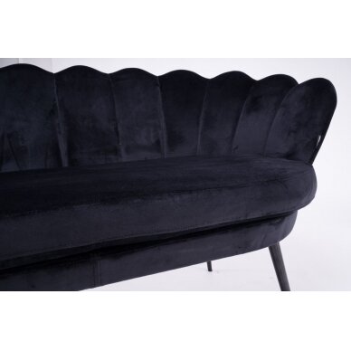 Grožio salono laukiamojo sofa REY, juodas veliūras 3