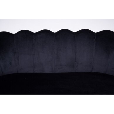 Grožio salono laukiamojo sofa REY, juodas veliūras 4