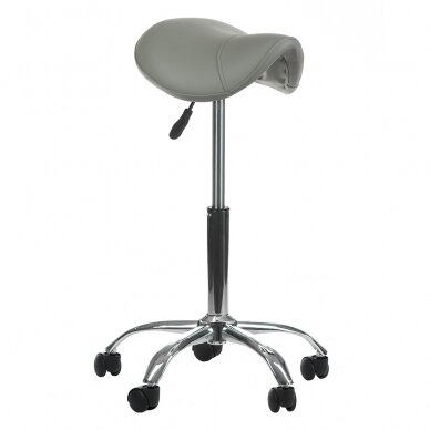 Profesionali meistro kėdė-balnas kosmetologams BD-9909, pilkos spalvos 1