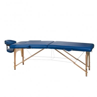 Профессиональная складная кушетка-кровать для массажа  BS-523, синего цвета