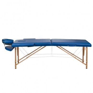 Профессиональная складная кушетка-кровать для массажа  BS-523, синего цвета 1