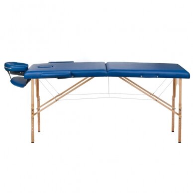 Профессиональная складная кушетка-кровать для массажа  BS-523, синего цвета 2
