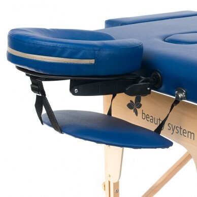 Профессиональная складная кушетка-кровать для массажа  BS-523, синего цвета 4