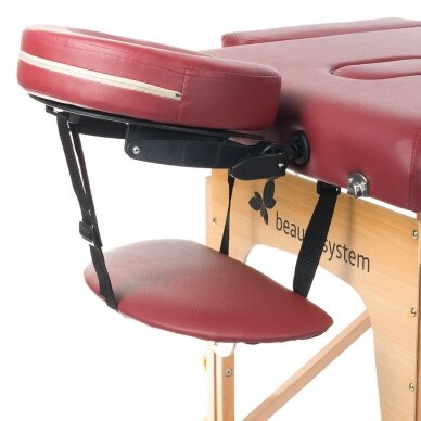 Professional folding massage table BS-523, burgundy color 4