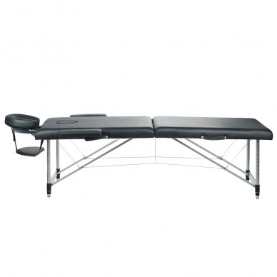 Profesionalus sulankstomas masažo stalas BS-723, juodos spalvos 1