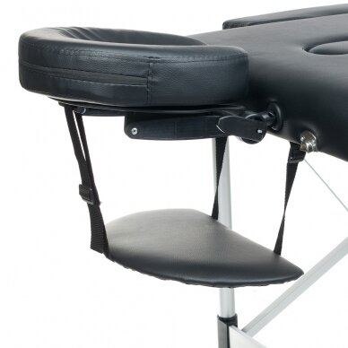 Profesionalus sulankstomas masažo stalas BS-723, juodos spalvos 4