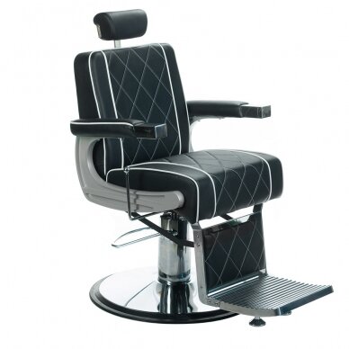 Профессиональное барберское кресло для парикмахерских и салонов красоты ODYS BH-31825M, черного цвета