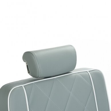 Профессиональное барберское кресло для парикмахерских и салонов красоты ODYS BH-31825M, светло-серый цвет 3