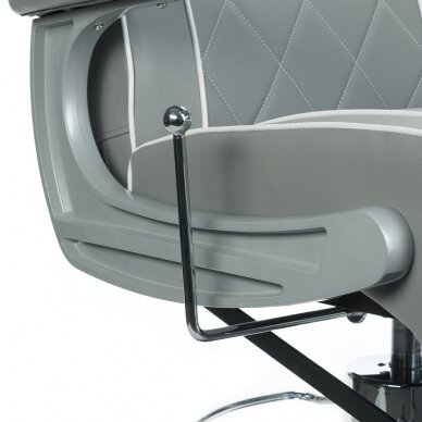 Профессиональное барберское кресло для парикмахерских и салонов красоты ODYS BH-31825M, светло-серый цвет 4