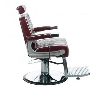 Profesionali barberio kėdė kirpykloms ir grožio salonams ODYS BH-31825M, vyšninės spalvos 6