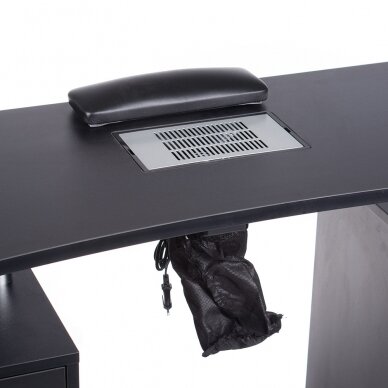 Profesionalus manikiūro stalas su dulkių ištraukėju BD-3425+P, juodos spalvos 2