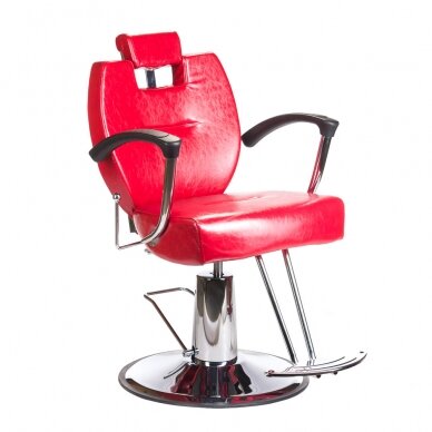 Professional barbers and beauty salons haircut chair HEKTOR BH-3208, red color