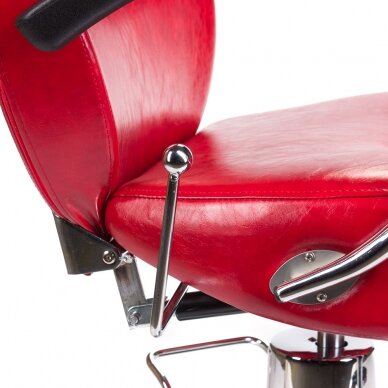 Профессиональное барберское кресло для парикмахерских и салонов красоты HEKTOR BH-3208, красного цвета 4