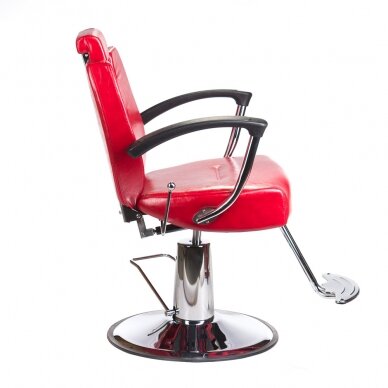 Профессиональное барберское кресло для парикмахерских и салонов красоты HEKTOR BH-3208, красного цвета 5