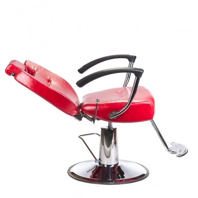Профессиональное барберское кресло для парикмахерских и салонов красоты HEKTOR BH-3208, красного цвета 6