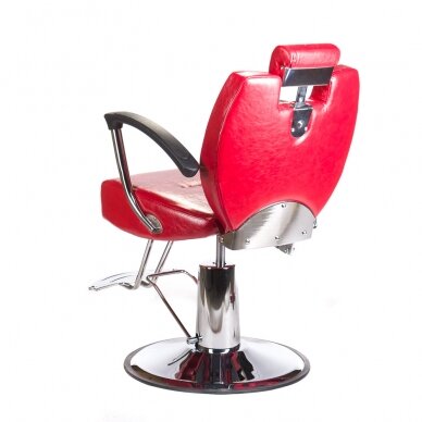 Профессиональное барберское кресло для парикмахерских и салонов красоты HEKTOR BH-3208, красного цвета 7