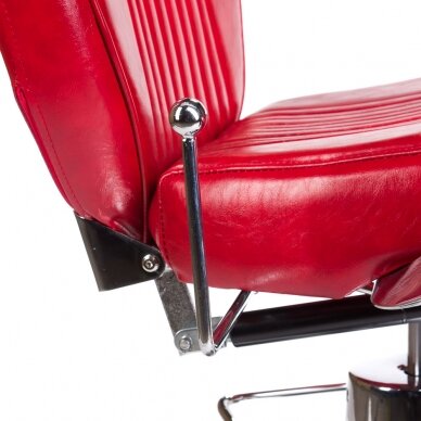 Профессиональное барберское кресло для парикмахерских и салонов красоты OLAF BH-3273, красного цвета 4