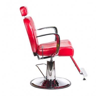 Профессиональное барберское кресло для парикмахерских и салонов красоты OLAF BH-3273, красного цвета 5