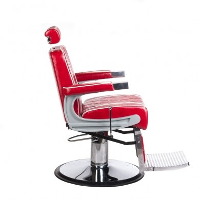 Profesionali barberio kėdė kirpykloms ir grožio salonams ODYS BH-31825M, raudona spalva 4