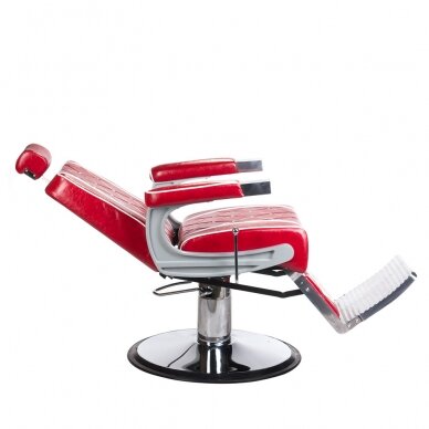 Profesionali barberio kėdė kirpykloms ir grožio salonams ODYS BH-31825M, raudona spalva 5