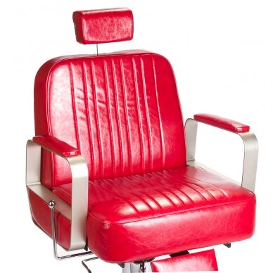 Profesionali barberio kėdė kirpykloms ir grožio salonams HOMER BH-31237, raudonos spalvos 1