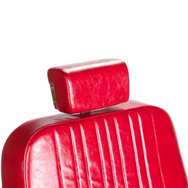 Профессиональное барберское кресло для парикмахерских и салонов красоты HOMER BH-31237, красного цвета 3
