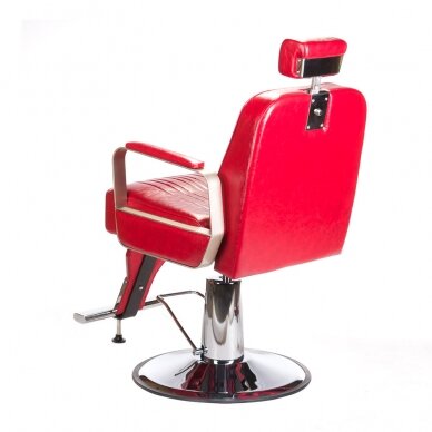 Профессиональное барберское кресло для парикмахерских и салонов красоты HOMER BH-31237, красного цвета 7