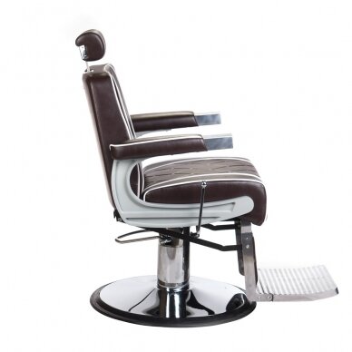Profesionali barberio kėdė kirpykloms ir grožio salonams ODYS BH-31825M, rudos spalvos 4