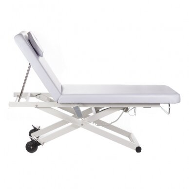 Profesionalus elektrinis masažo stalas BY-1041, 1 variklis, baltos spalvos 4